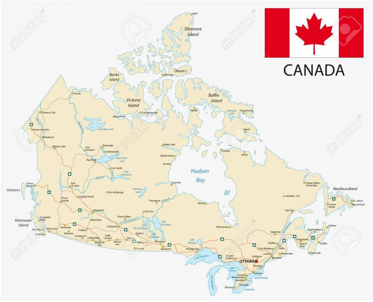 Carte des autoroutes du Canada