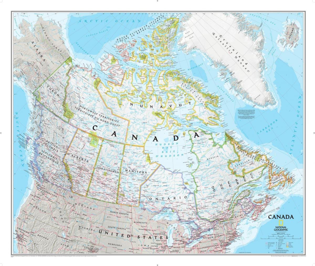 Carte des régions du Canada