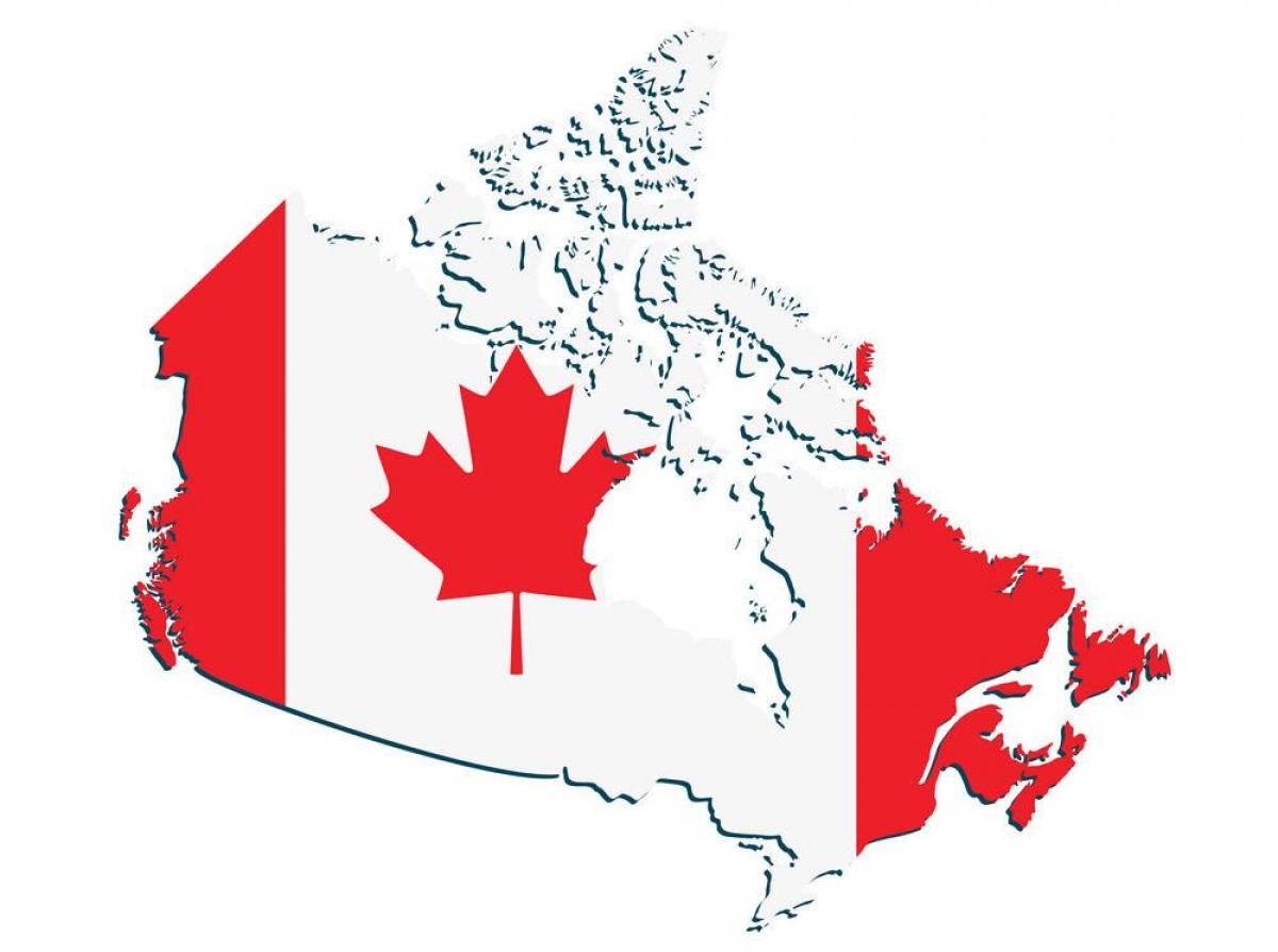 Carte du drapeau canadien