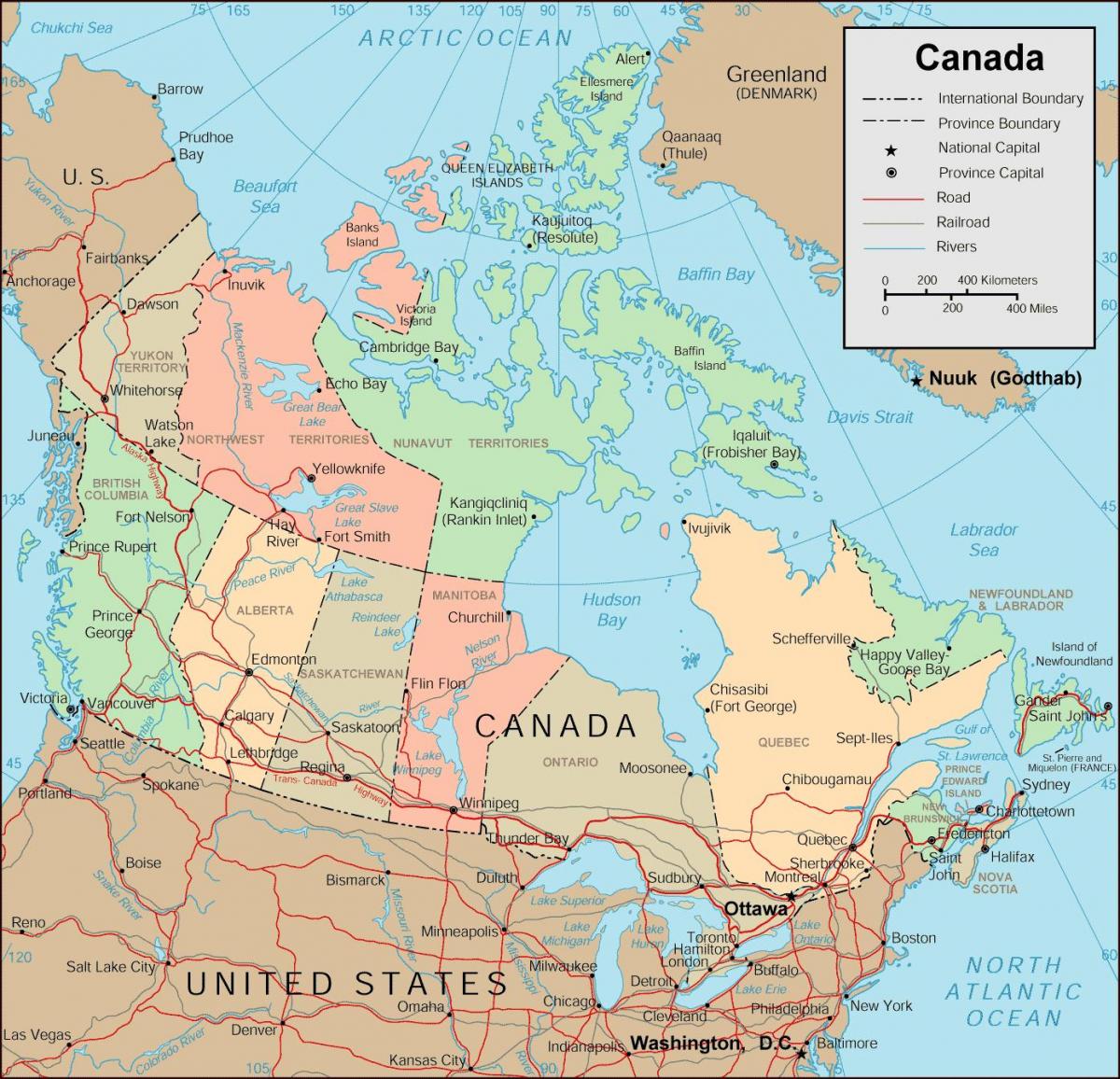 Carte routière du Canada